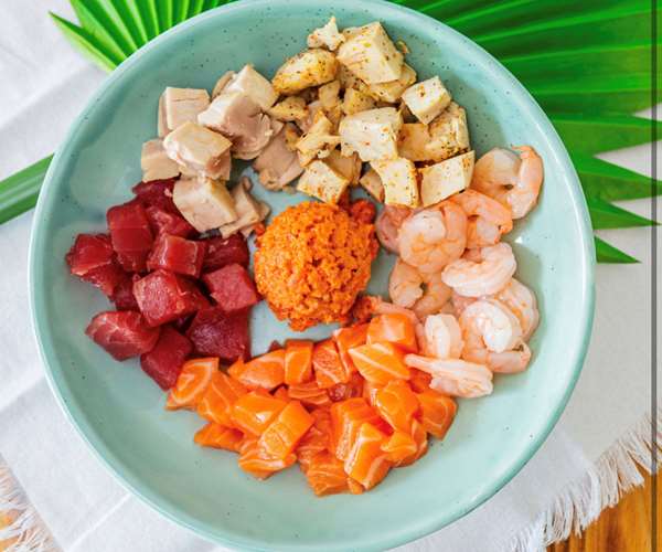 Fresh poke ingredients